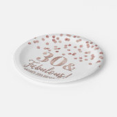 Assiettes En Carton Rose Gold Confetti 30 et fabuleux (Angle)