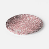 Assiettes En Carton Rose Gold Éclairage Filles Glittery Sparkly (Angle)