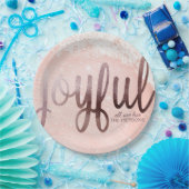 Assiettes En Carton Rose Gold Foil Élégant Noël (Fête)