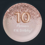 Assiettes En Carton Rose Gold Kids Girly 10th Birthday Party Paper<br><div class="desc">Rose or enfant fille 10e anniversaire plaques de papier pour décorer les tables de fête d'anniversaire.</div>