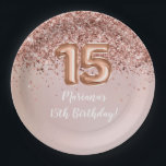 Assiettes En Carton Rose Gold Kids Girly 15th Birthday Party Paper<br><div class="desc">Rose or enfant fille 15e anniversaire plaques de papier pour décorer les tables de fête d'anniversaire.</div>