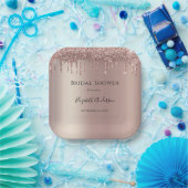 Assiettes En Carton Rose Gold Parties scintillant Drift Glam Fête des  (Fête)