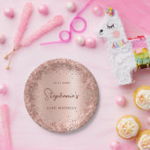 Assiettes En Carton Rose Gold Parties scintillant Foil 60e anniversair (Fête)