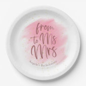 Assiettes En Carton Rose Gold Parties scintillant Mme à Mme Fête des m (Devant)