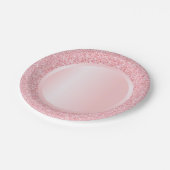 Assiettes En Carton Rose Gold Parties scintillant moderne rose Modèle (Angle)