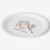Assiettes En Carton Rose Gold parties scintillant RN graduation pinnin (Angle)