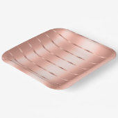 Assiettes En Carton Rose Gold Ruban Baby Shower (Angulaire)