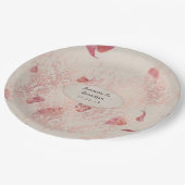 Assiettes En Carton Rose Gold Shabby-Chic Mariage (Angle)