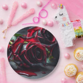 Assiettes En Carton Rose gothique (Fête)