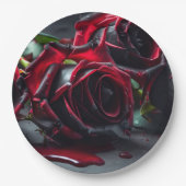 Assiettes En Carton Rose gothique (Devant)