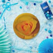 Assiettes En Carton Rose jaune (Fête)