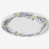 Assiettes En Carton Rose jaune lavande et Eucalyptus (Angle)