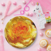 Assiettes En Carton rose jaune simple (Fête)