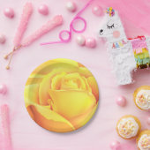 Assiettes En Carton Rose jaune soleil (Fête)