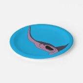 Assiettes En Carton Rose Manta Ray (Angle)