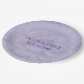 Assiettes En Carton Rose Mariage Lavender (Angle)