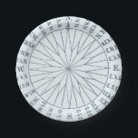 Assiettes En Carton Rose nautique Mariage de bord de mer<br><div class="desc">Boussole nautique Rose bord de mer Mariage Plaques de papier</div>