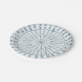 Assiettes En Carton Rose nautique Mariage de bord de mer (Angle)