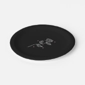 Assiettes En Carton Rose noir (Angle)