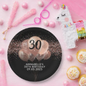 Assiettes En Carton Rose noir Parties scintillant or étincelante Ballo (Fête)