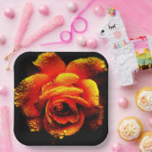 Assiettes En Carton Rose orange (Fête)