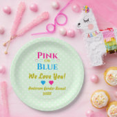Assiettes En Carton Rose Ou Bleu, On T'Aime ! Révélation de genre (Fête)