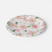 Assiettes En Carton Rose Paradise (Angle)