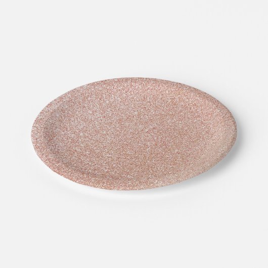 Assiettes En Carton Rose Parties scintillant or Anniversaire (Angle)