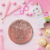 Assiettes En Carton Rose personnalisé Parties scintillant Gold Drivers (Fête)