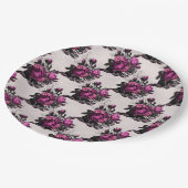 Assiettes En Carton Rose pourpre (Angle)