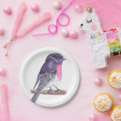 Assiettes En Carton Rose robin (Fête)