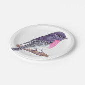 Assiettes En Carton Rose robin (Angle)