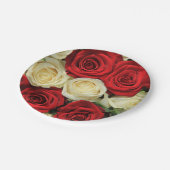 Assiettes En Carton rose romantique de Saint-Valentin (Angle)