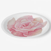 Assiettes En Carton Rose rose rose rose délicate illustrée à la main (Angle)