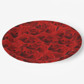 Assiettes En Carton Rose rouge romantique (Angle)