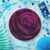 Assiettes En Carton Rose rouge violet gothique (Fête)