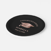 Assiettes En Carton Rose simple élégant Gold Custom Graduation (Angle)