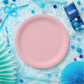 Assiettes En Carton Rose solide et chaud (Fête)