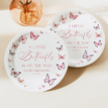 Assiettes En Carton Rose Un Petit Papillon Sur Le Chemin Baby shower<br><div class="desc">Ce sont élégants Rose Doux Un Petit Papillon Sur Le Chemin Des Plaques De Papier Baby shower!</div>