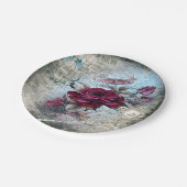 Assiettes En Carton Rose victorien Ephemera (Angle)