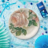 Assiettes En Carton Rose vintage de rose (Fête)