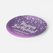 Assiettes En Carton Rose violet rose parties scintillant Joyeux diaman (Angle)