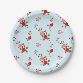 Assiettes En Carton Roses