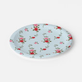 Assiettes En Carton Roses (Angle)