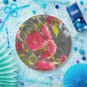 Assiettes En Carton Roses  (Fête)