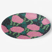 Assiettes En Carton Roses de choux roses (Angle)