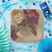 Assiettes En Carton Roses de Noël victorien (Fête)