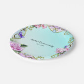 Assiettes En Carton Roses et papillons Parkle fête d'anniversaire