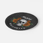 Assiettes En Carton Roses gothiques et Halloween heureux (Angle)