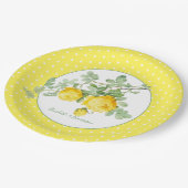 Assiettes En Carton Roses Jaunes Soleil Floral Mariage Élégant (Angle)